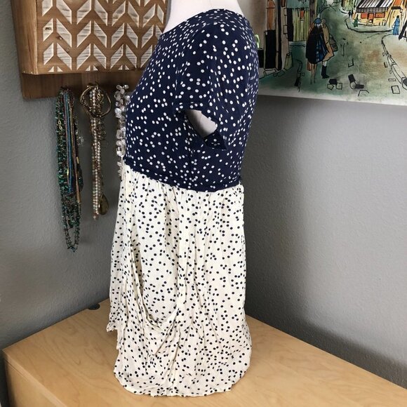 Anthropologie HD IN PARIS Tunic Dress size 0 - Blue White Pockets Whimsicore - Picture 5 of 10